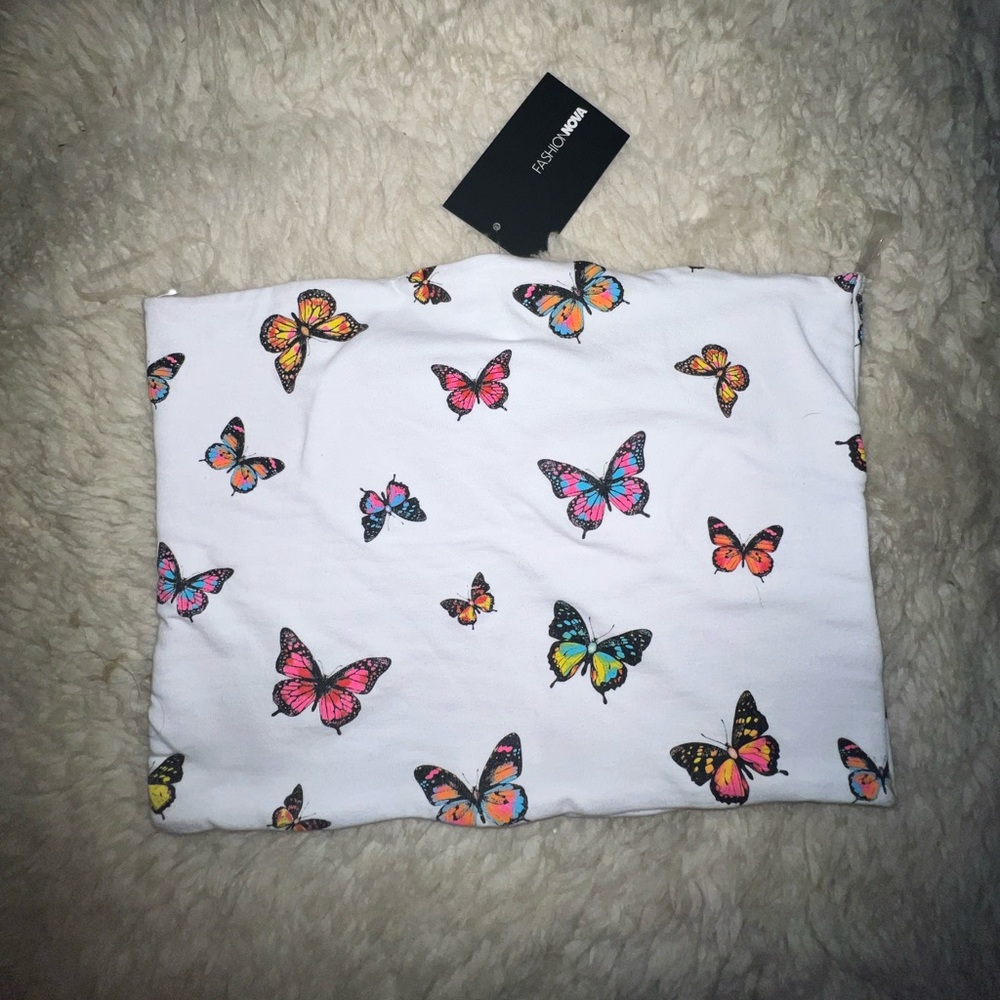 Butterfly tube top NWT